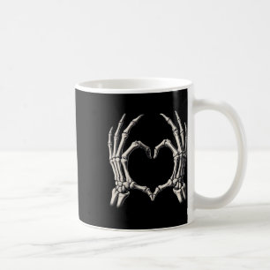Skeleton Hand Heart Xray Retro Funny Halloween Cos Kaffeetasse