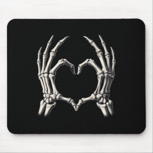 Skeleton Hand Heart Xray Retro Funny Halloween Cos Mousepad