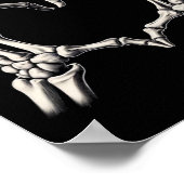Skeleton Hand Heart Xray Retro Funny Halloween Cos Poster (Ecke)