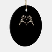 Skeleton Hand Herz Design Keramik Ornament (Rechts)