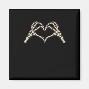 Skeleton Hand Herz Design Magnet