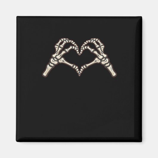 Skeleton Hand Herz Design Magnet (Vorne)