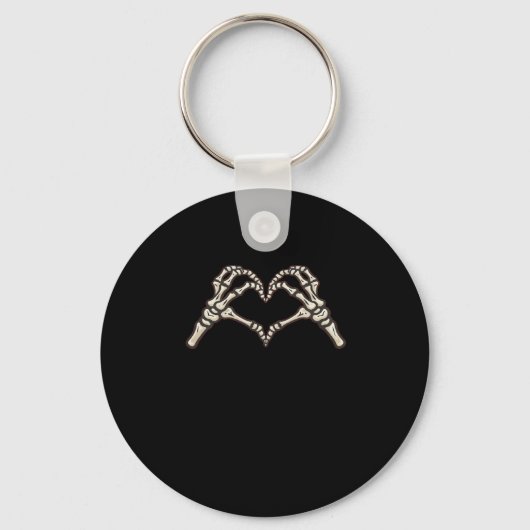 Skeleton Hand Herz Design Schlüsselanhänger (Vorderseite)