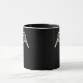 Skeleton Hand Herz Design Tasse (Zentrum)