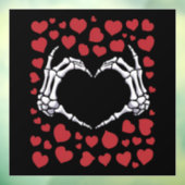 Skeleton Hand Herz Funny Bones Valentinstag Fensteraufkleber (Blatt 3)