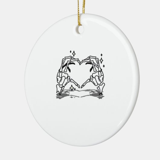 Skeleton Hand Herz Funny Design Keramik Ornament (Links)