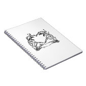 Skeleton Hand Herz Funny Design Notizblock (Rechte Seite)