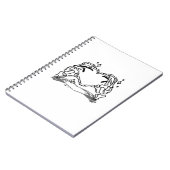 Skeleton Hand Herz Funny Design Notizblock (Linke Seite)