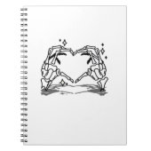 Skeleton Hand Herz Funny Design Notizblock (Vorderseite)