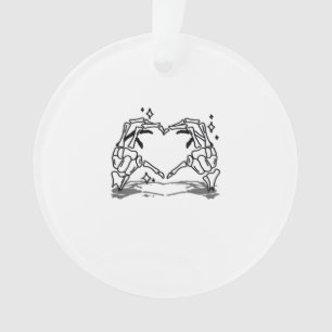 Skeleton Hand Herz Funny Design Ornament