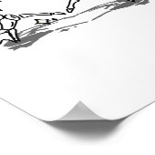 Skeleton Hand Herz Funny Design Poster (Ecke)