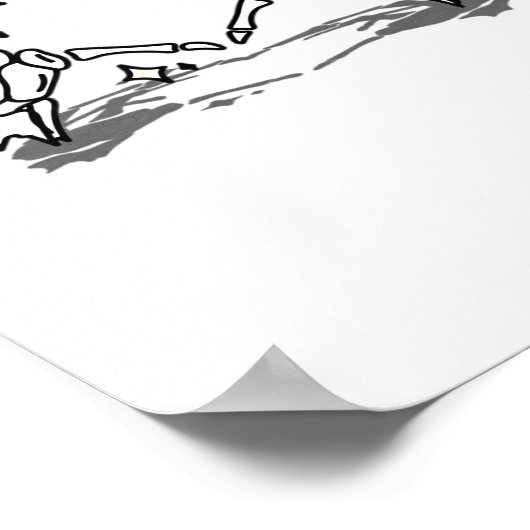 Skeleton Hand Herz Funny Design Poster (Ecke)