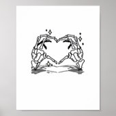 Skeleton Hand Herz Funny Design Poster (Vorne)