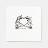 Skeleton Hand Herz Funny Design Serviette (Vorderseite)