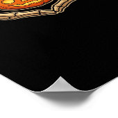 Skeleton Hand Herz mit Kürbiskürbis Niedliche Spoo Poster (Ecke)