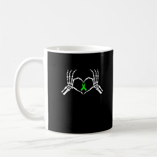 Skeleton Hand Herz-Sensibilisierungsband Kaffeetasse (Links)