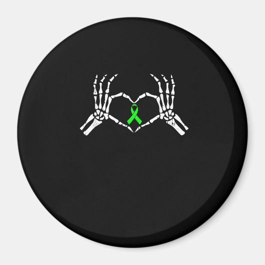 Skeleton Hand Herz-Sensibilisierungsband Magnet (Vorne)