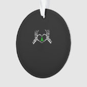 Skeleton Hand Herz-Sensibilisierungsband Ornament (Vorderseite)
