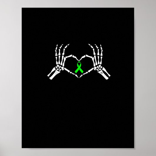 Skeleton Hand Herz-Sensibilisierungsband Poster (Vorne)