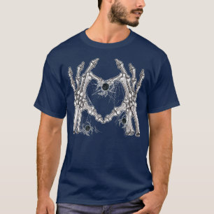 Skeleton Hand Herz Skelettknochen Kostüm Funny Hal T-Shirt