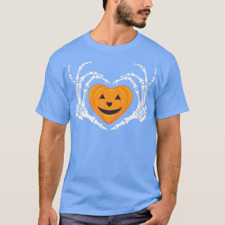 Skeleton Hand Herz Skelettknochen Kostüm Funny Hal T-Shirt