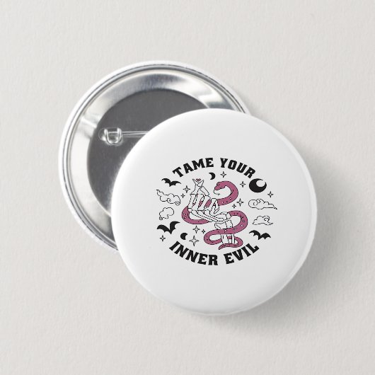 Skeleton Hand Herzmachen Button (Vorne & Hinten)