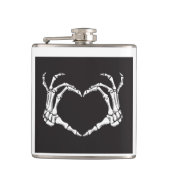 Skeleton Hand Herzmachen Flachmann (Vorderseite)