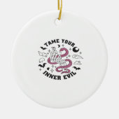 Skeleton Hand Herzmachen Keramik Ornament (Vorne)