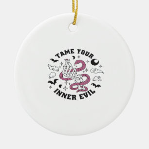 Skeleton Hand Herzmachen Keramik Ornament