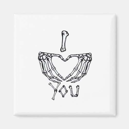 Skeleton Hand Herzmachen Magnet (Vorne)