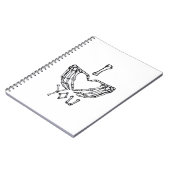 Skeleton Hand Herzmachen Notizblock (Linke Seite)