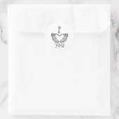 Skeleton Hand Herzmachen Runder Aufkleber (Tasche)