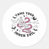 Skeleton Hand Herzmachen Runder Aufkleber (Vorderseite)