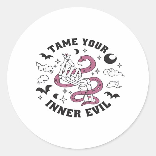 Skeleton Hand Herzmachen Runder Aufkleber (Vorderseite)