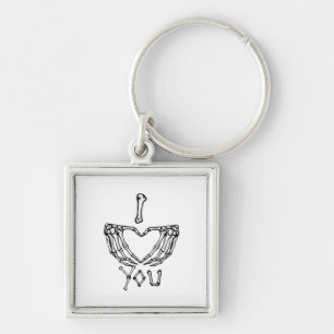 Skeleton Hand Herzmachen Schlüsselanhänger