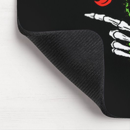 Skeleton Hand Holding A Red Rose Mousepad (Ecke)