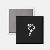 Skeleton Hand Holding Herz Magnet (Vorderseite/Rückseite)
