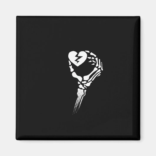 Skeleton Hand Holding Herz Magnet (Vorne)