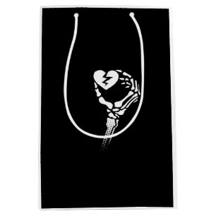 Skeleton Hand Holding Herz Mittlere Geschenktüte