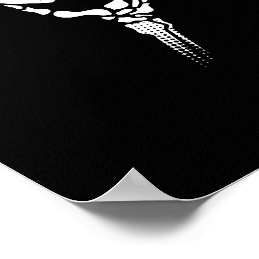 Skeleton Hand Holding Herz Poster (Ecke)