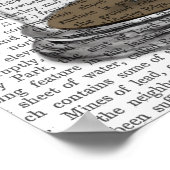 Skeleton Hand in Bell Jar Poster (Ecke)