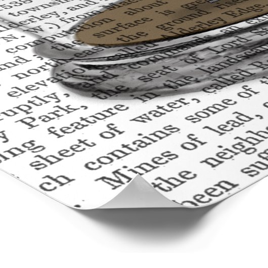 Skeleton Hand in Bell Jar Poster (Ecke)