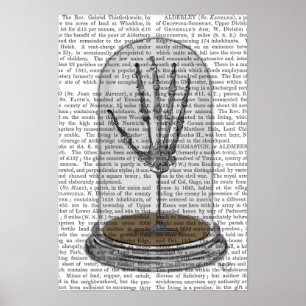 Skeleton Hand in Glasglocke Poster
