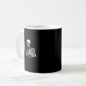 Skeleton Hand Kat Spaß Halloween Kostüm Sk Kaffeetasse (Vorderseite Links)