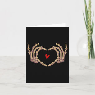 Skeleton Hand Liebe Herz Halloween Day Spooky Seen Karte