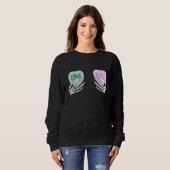 Skeleton Hand Love Bites Heart Funny Couple Valent Sweatshirt (Vorne ganz)