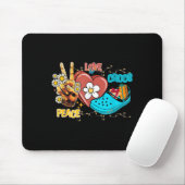 Skeleton Hand Peace Liebe Crocs Family Xmas Pajama Mousepad (Mit Mouse)