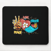 Skeleton Hand Peace Liebe Crocs Family Xmas Pajama Mousepad (Vorne)