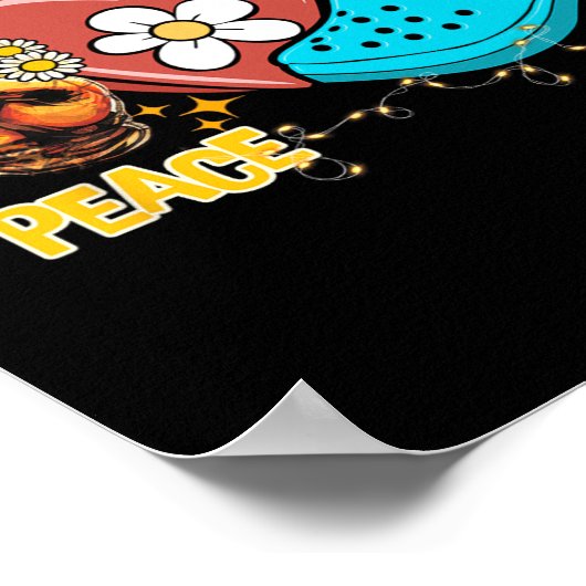 Skeleton Hand Peace Liebe Crocs Family Xmas Pajama Poster (Ecke)