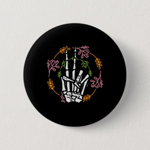 Skeleton Hand Peace Pocket Halloween Kostüme Männe Button
